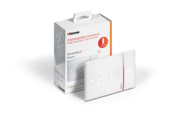 Smarther with Netatmo connected thermostat - white finish & flush mounting version