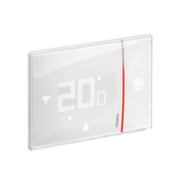 Smarther with Netatmo connected thermostat - white finish & flush mounting version