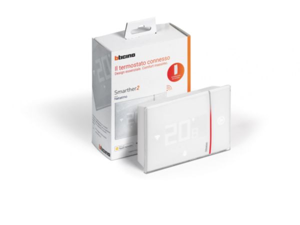 Smarther with Netatmo connected thermostat - white finish & wall mounting version