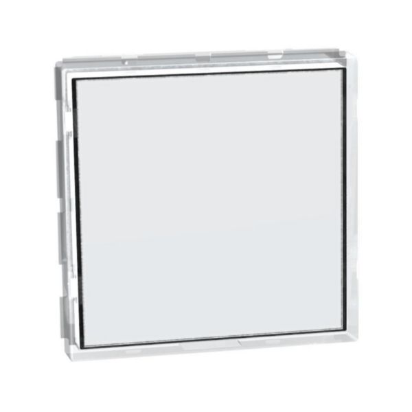 Pushbutton 1P (NO) 3A 250 V backLighting nameplate - 2 modules - white
