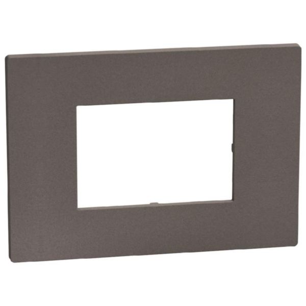 Light Now - Cover plate 3 modules - moka stone