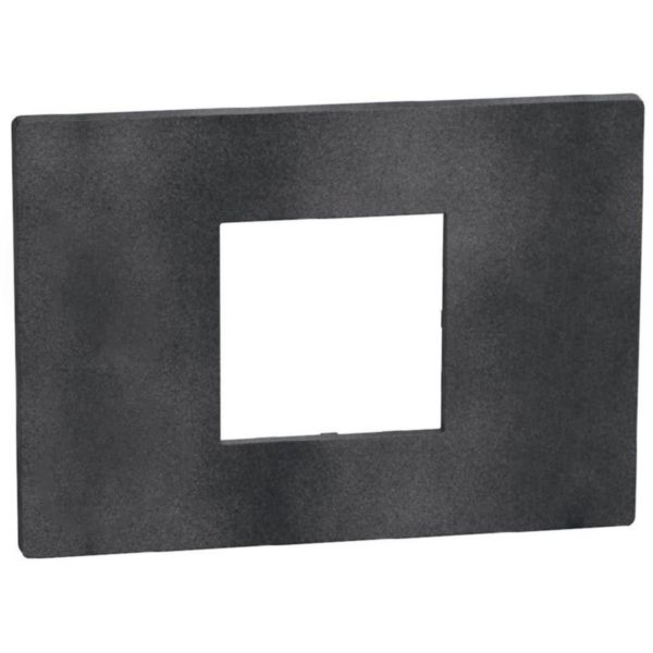 Light Now - Cover plate 2 centered modules - dark grey