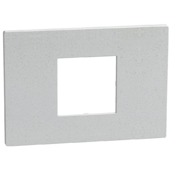 Light Now - Cover plate 2 centered modules - white mica