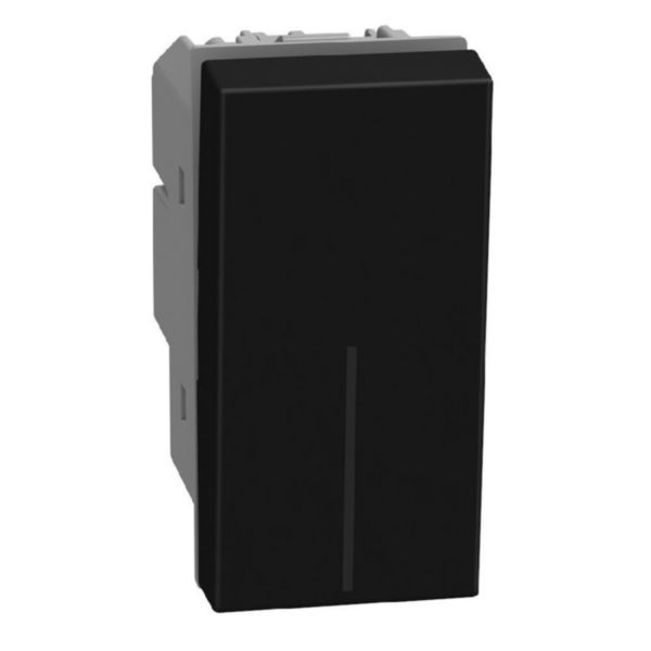 2P 1-way switches 16 A 250 V - lightable with LED lamps - 1 module - dark