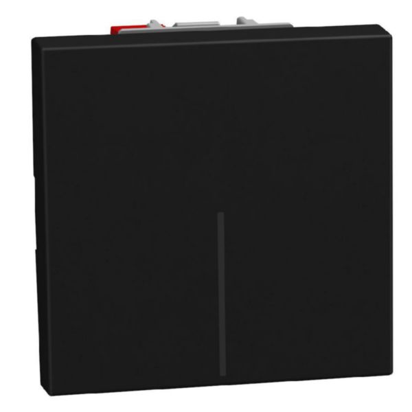 2- way switch 1P 10AX 2 modules dark, rocker, lightable, automatic terminals