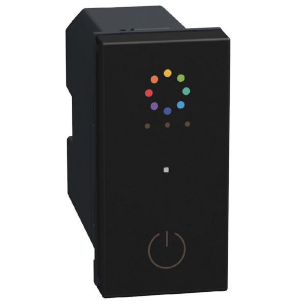 Flush-mounting wireless switches for multicolour Lighting - 1 module - dark