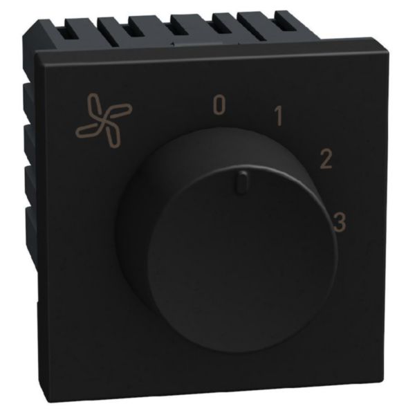 Fan controler 4 positions 0-1-2-3 - 2 modules - dark