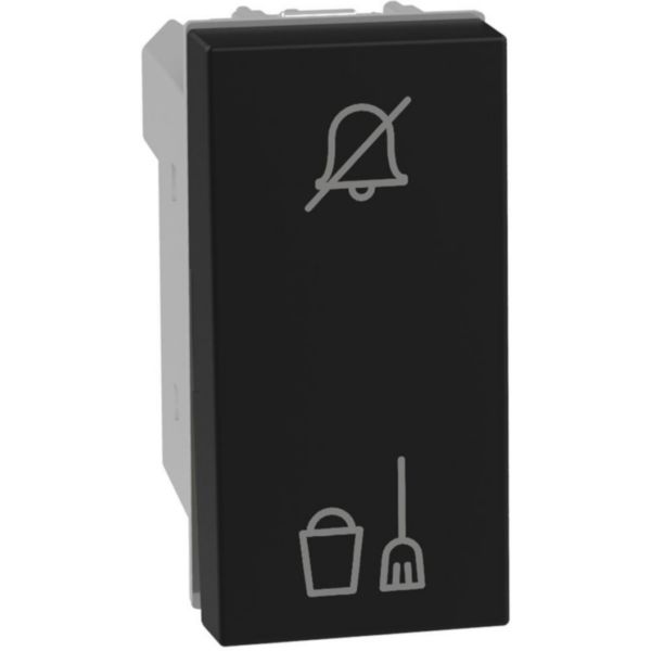 Changeover switch for hotel room “do not disturb / make up the room” - 1 module - dark
