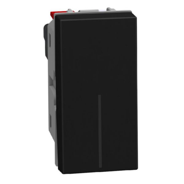 Pushbutton 10 A 250 V opening pushbutton 1P NO/NC - 1 module - dark