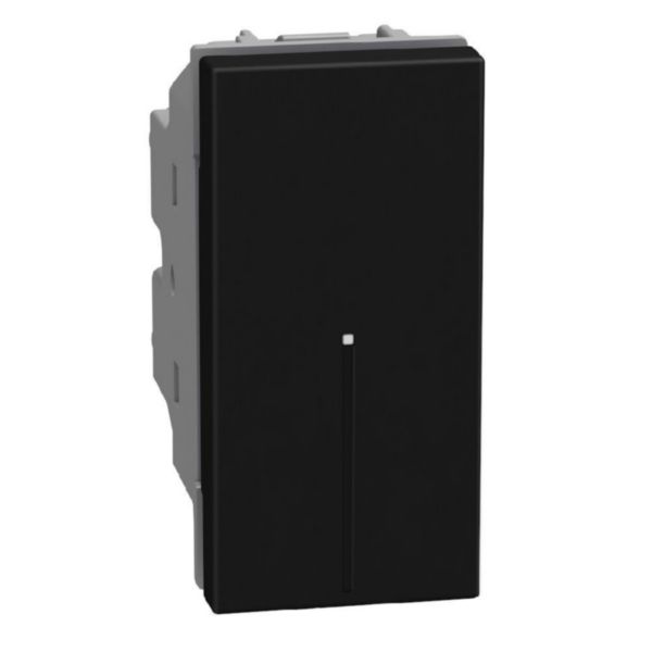 1-way 1P 10AX 1 module dark, axial, lightable, automatic terminals