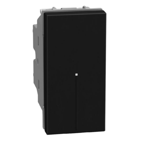 2- way switch 1P 10AX 1 module dark, axial, lightable, automatic terminals