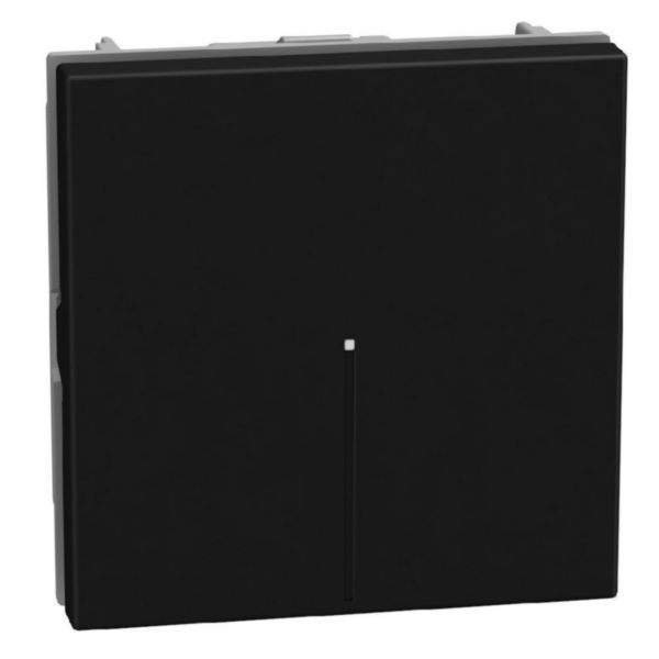 Pushbutton 1P NO 10A 2 modules dark, axial, lightable, automatic terminals