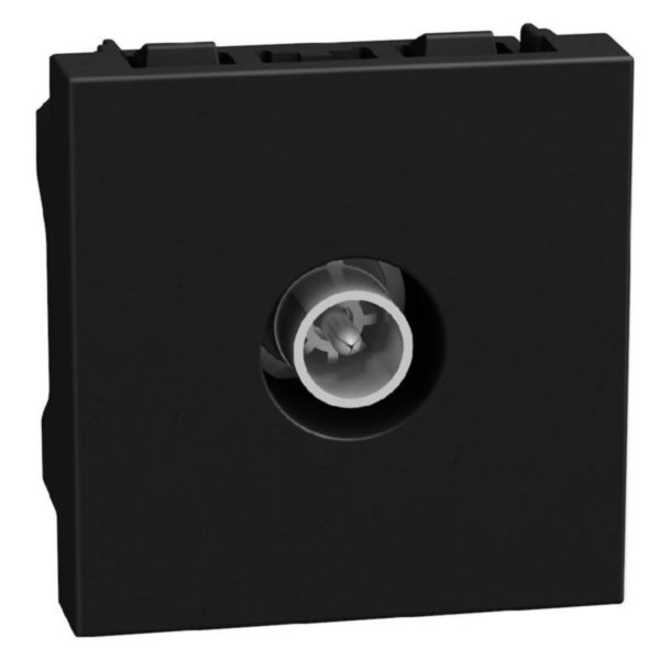 Direct coaxial socket - 2 modules - dark