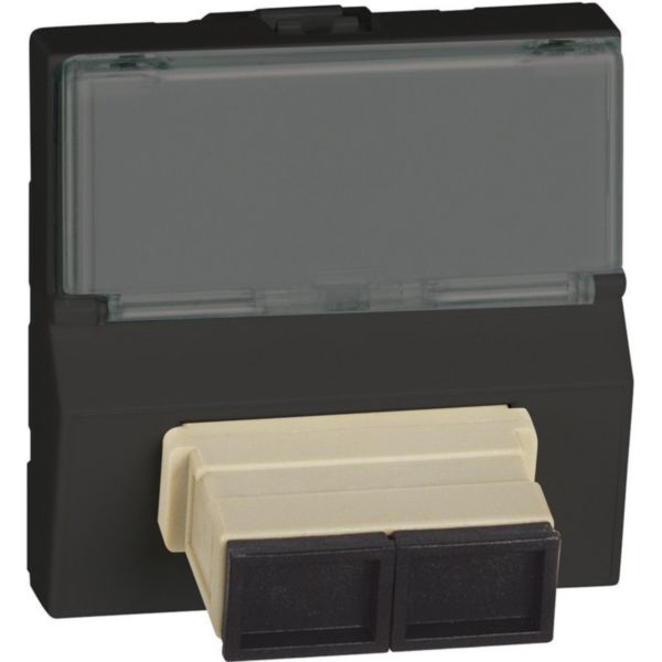 SC termination for optical fiber - 2 modules - dark