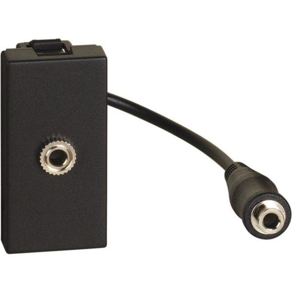 Connector jack 3.5mm - 1 module - dark