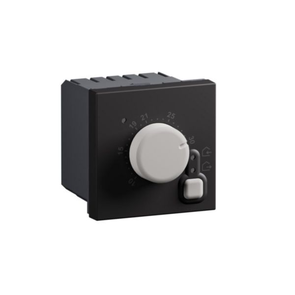 Electronic room thermostat - 2 modules - dark