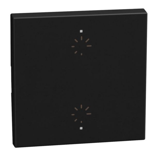 2 functions silk-screen printed Key cover with symbol 2 Dimmer - 2 modules - dark