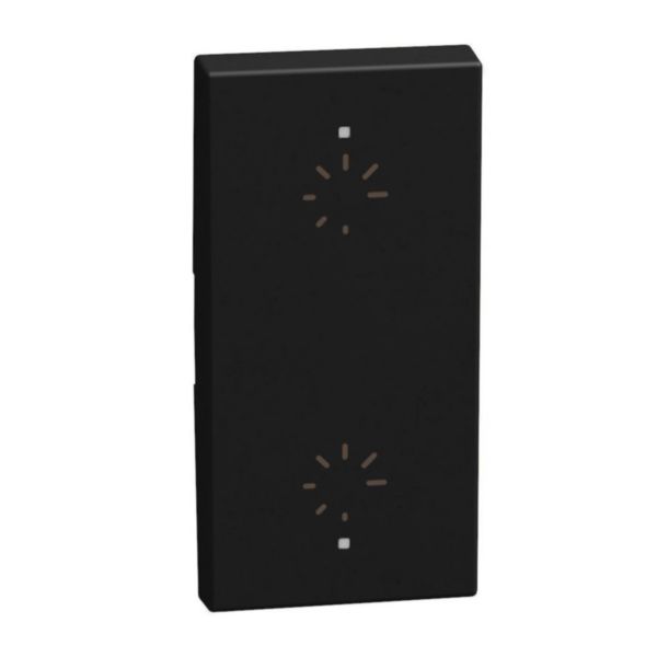 2 functions silk-screen printed Key cover with symbol 2 Dimmer - 1 module - dark