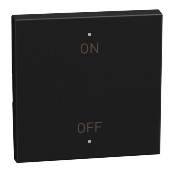 2 functions silk-screen printed Key cover with symbol On - Off - 2 modules - dark