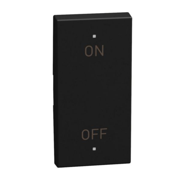 2 functions silk-screen printed Key cover with symbol On - Off - 1 module - dark