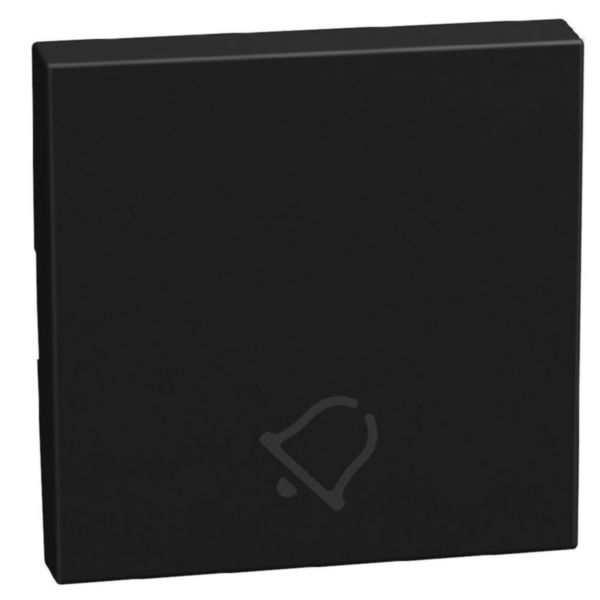 lightable key cover with bell symbol, 2 modules dark, rocker