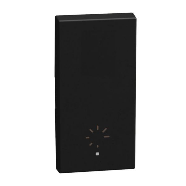 1 function silk-screen printed Key cover with symbol Dimmer - 1 module - dark