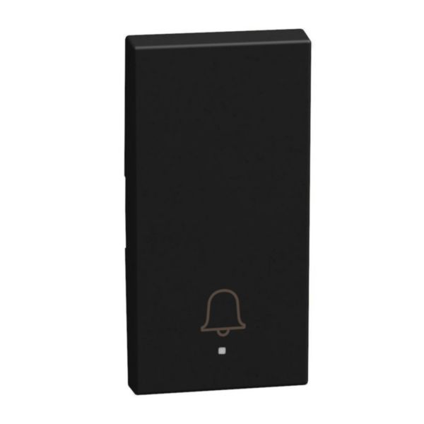1 function silk-screen printed Key cover with symbol Doorbell - 1 module - dark