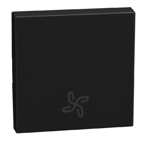 lightable key cover with fan symbol, 2 modules dark, rocker