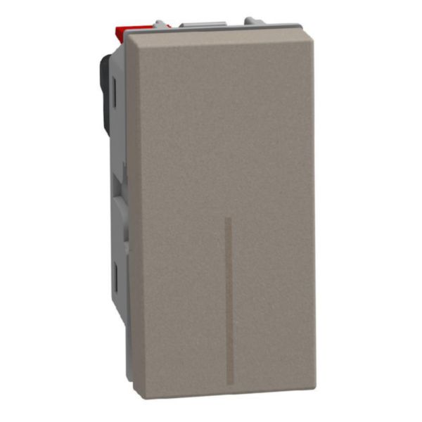 2- way switch 1P 10AX 1 module stone, rocker, lightable, automatic terminals