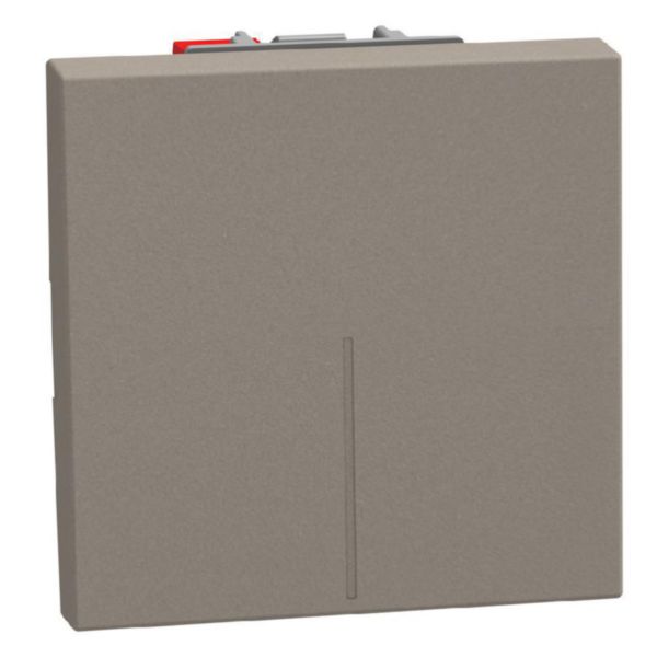 2- way switch 1P 10AX 2 modules stone, rocker, lightable, automatic terminals