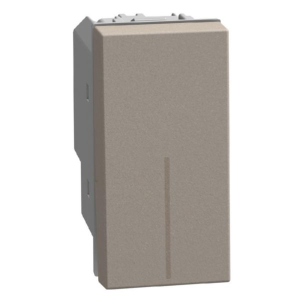 4-way switch 1P 10AX 1 module stone, rocker, lightable, screw & plate terminals