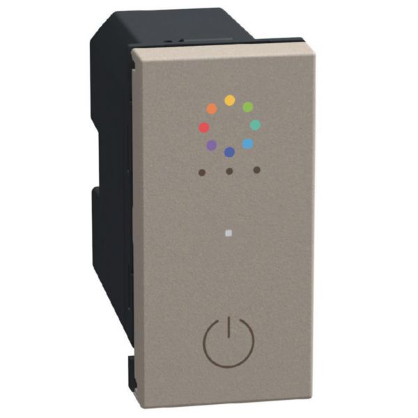 Flush-mounting wireless switches for multicolour Lighting - 1 module - stone