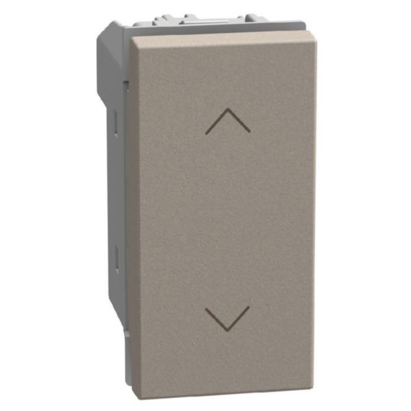 Double pushbutton with interlock with UP and DOWN symbol - 1 module - stone