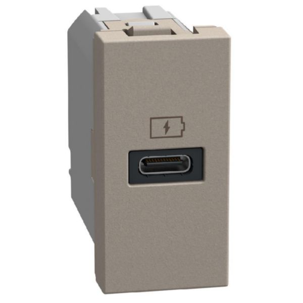 Single USB sockets - 1 x Type-C 20 W - 1 module - dark