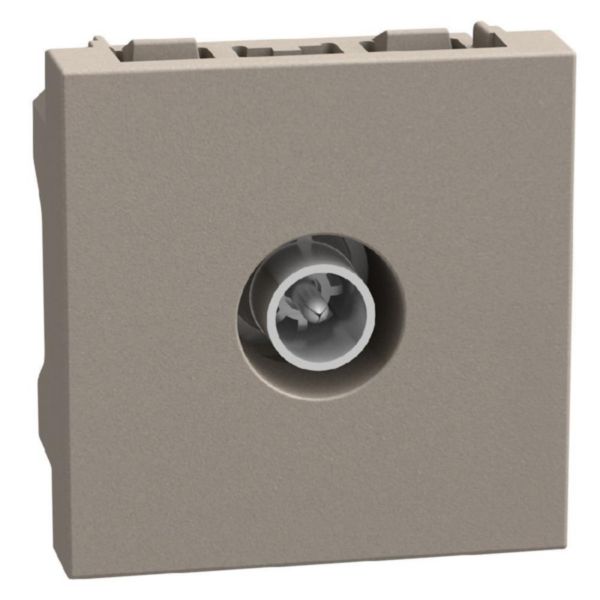 Direct coaxial socket - 2 modules - stone
