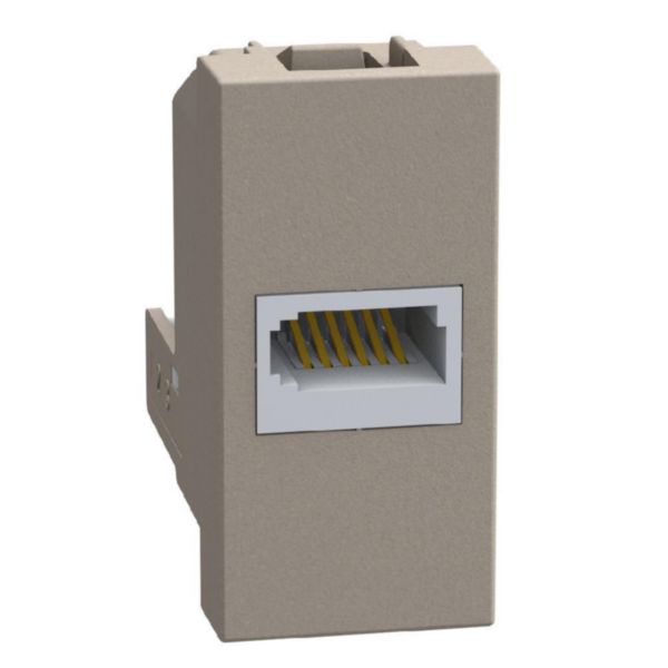 RJ11 Israeli standard telephone socket - 1 module - stone