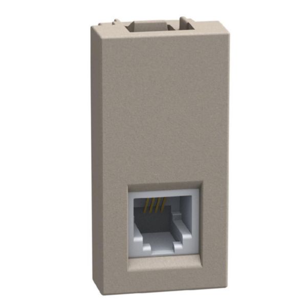 RJ11 connector type K10 - 1 module - stone