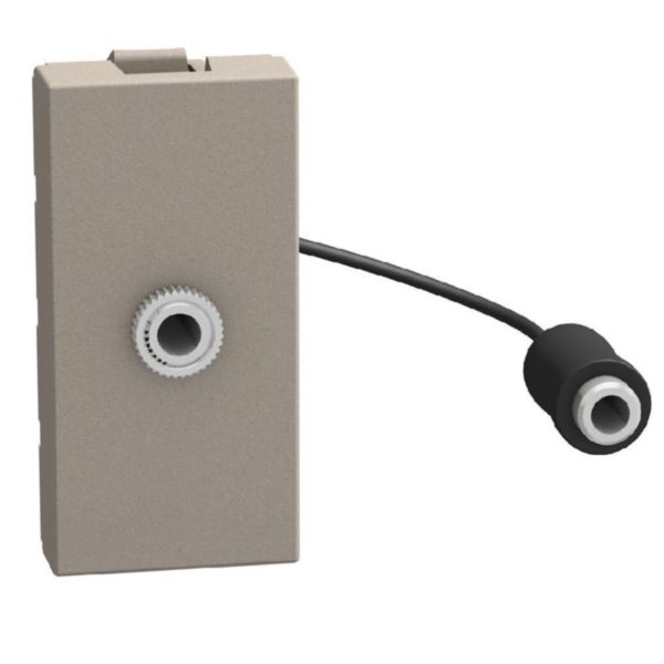 Connector jack 3.5mm - 1 module - stone