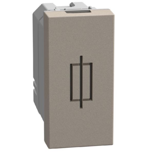 Fuse-carrier for 5 x 20 and 6.3 x 32 fuse - 1 module - stone