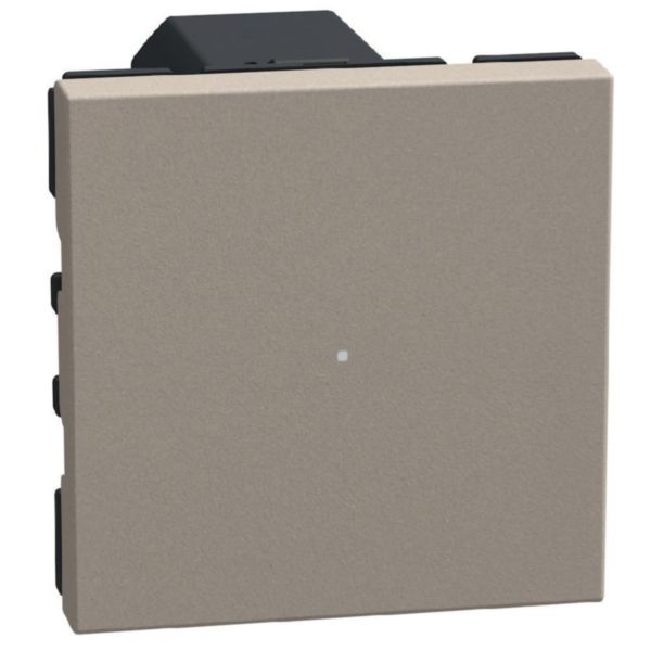 Dimmer/switch. Power supply 110-230 Vac - 2 modules - stone