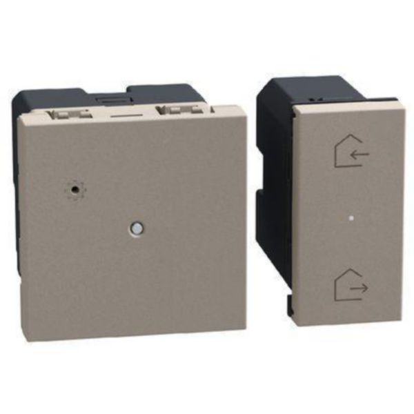 Gateway with flushmounted Home/Away wireless master switch 1 module. Power supply 100-240 Vac - 2 modules - stone