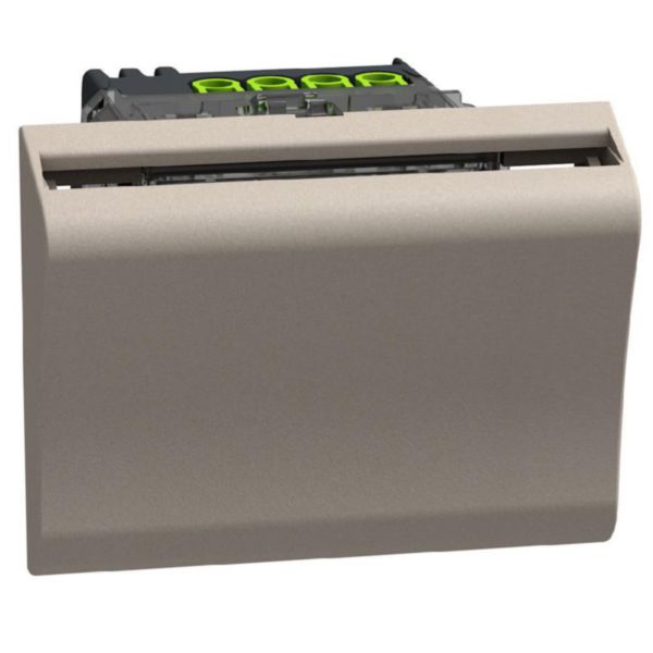 Badge-holder pocket for hotel room - 2 modules - stone