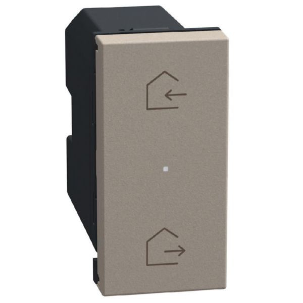 Flush-mounting wireless Home/Away scenario controls - 3V battery power supply - stone