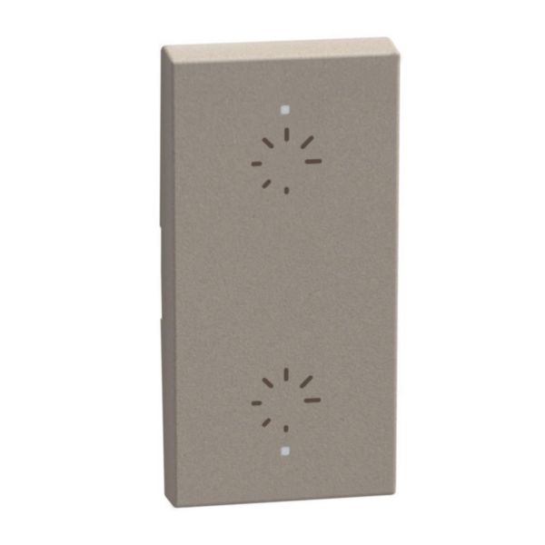 2 functions silk-screen printed Key cover with symbol 2 Dimmer - 1 module - stone