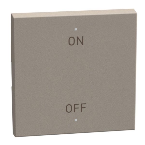 2 functions silk-screen printed Key cover with symbol On - Off - 2 modules - stone