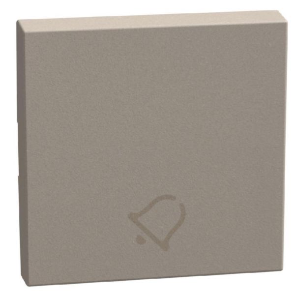 lightable key cover with bell symbol, 2 modules stone, rocker