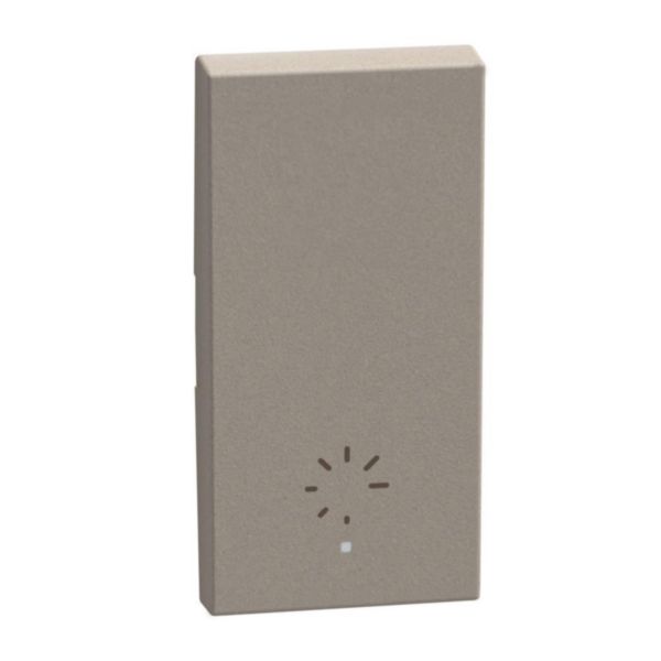 1 function silk-screen printed Key cover with symbol Dimmer - 1 module - stone