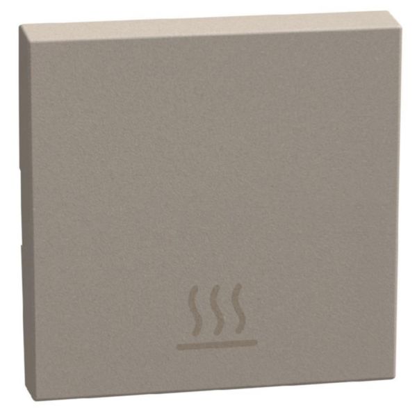 lightable key cover with heater symbol, 2 modules stone, rocker