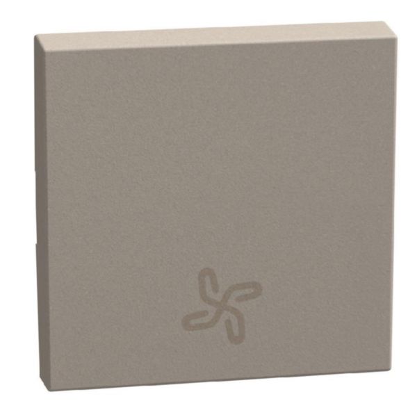 lightable key cover with fan symbol, 2 modules stone, rocker