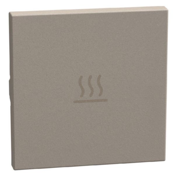 lightable key cover with heater symbol, 2 modules stone, axial